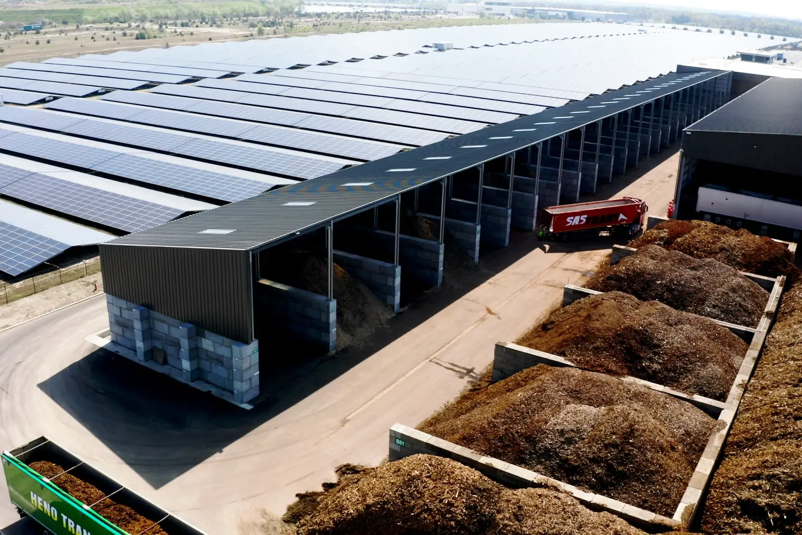 Agricon Drone Industrial Hall Bulk Storage Exterior Frisomat