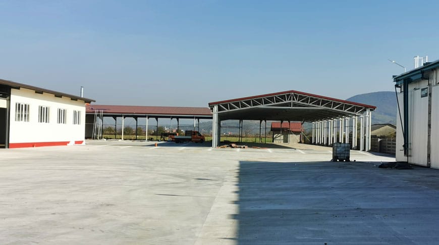 depozti cherestea hala metalica structura otel galvanizat