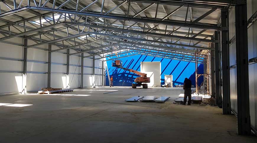 structura metalica interior hala depozitare produse alimentare