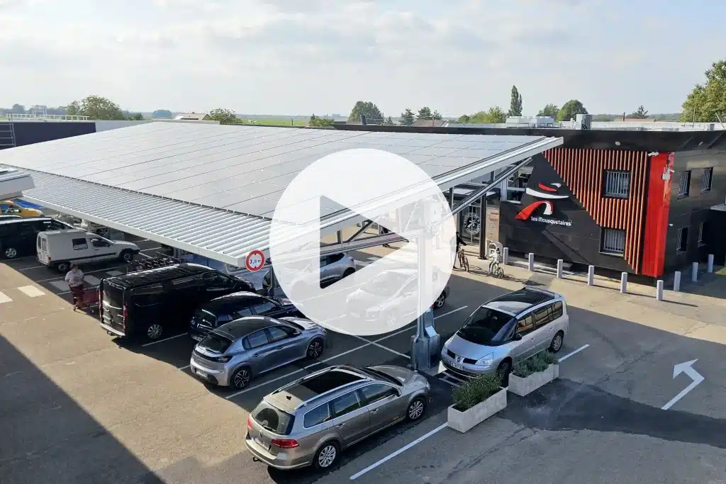 Frisomat solar car park structures Intermarche 3 play