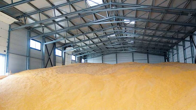 hala depozitare vrac domeniul agricol